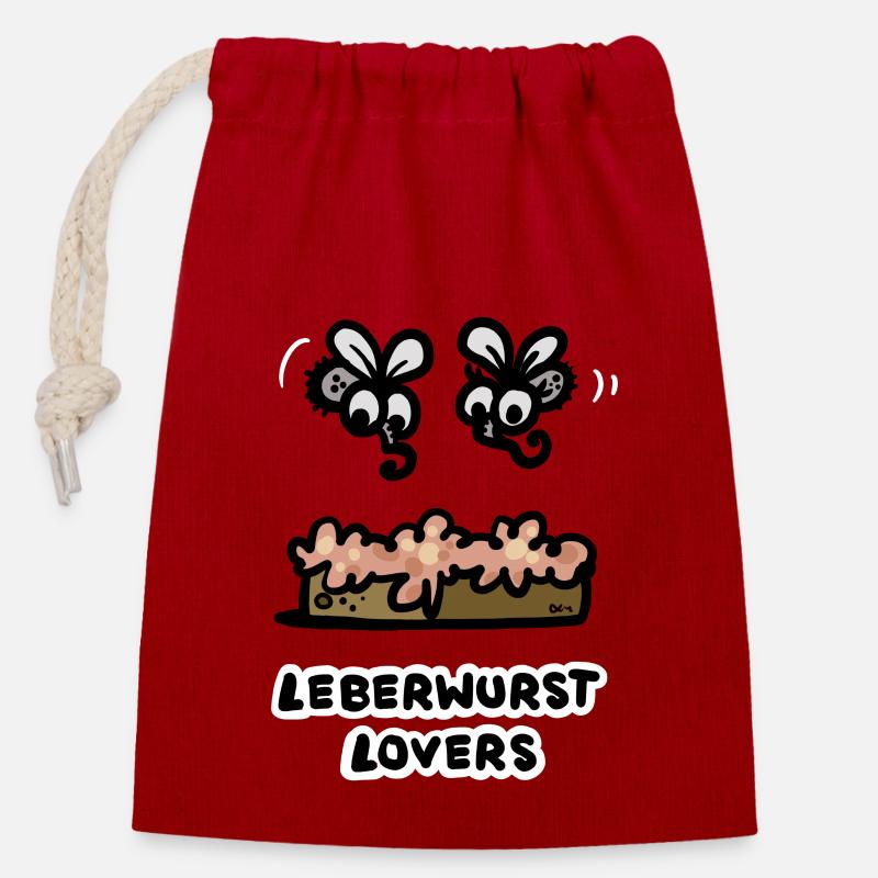 Fly - Closable cotton gift bag (14x20cm) - red