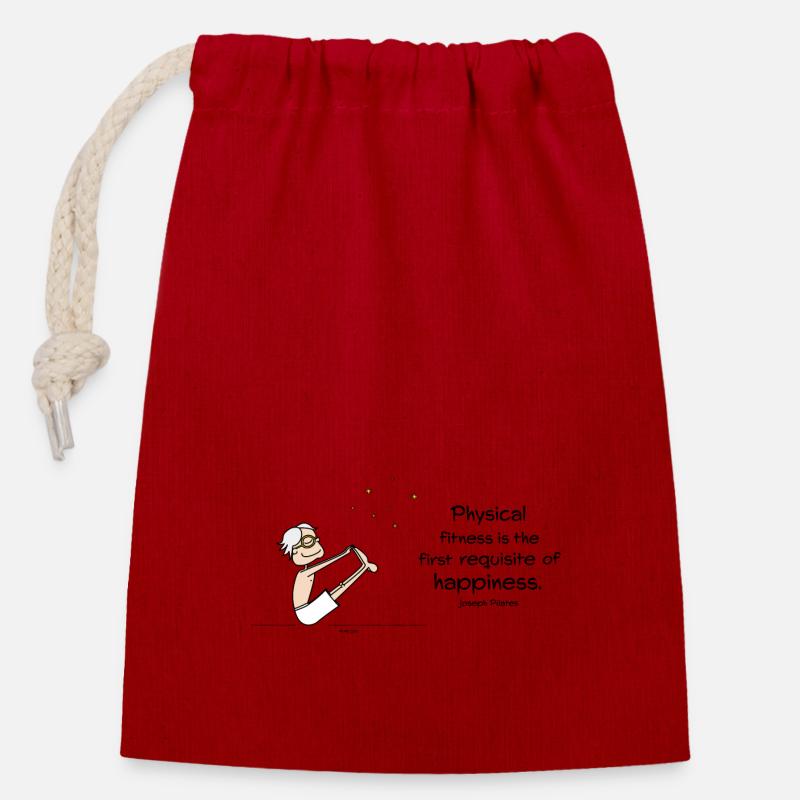 Condition physique - Sac cadeau en coton avec cordon (14 x 20 cm) - rouge