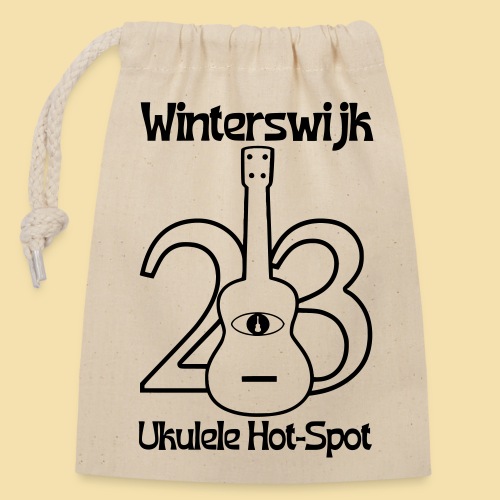 Ukulele Hotspot WInterswijk 2023 - Verschließbarer Geschenkbeutel aus Baumwolle (14x20cm)
