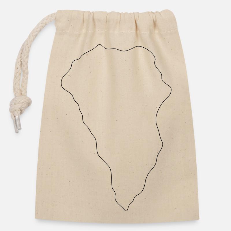 La Palma - Closable cotton gift bag (14x20cm) - nature