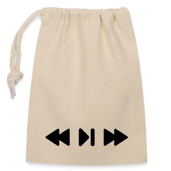 Music Play Music Button Button Icon - Closable cotton gift bag (14x20cm) - nature - Front