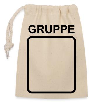 Team Gruppe Vorlage zum personalisieren - Verschließbarer Geschenkbeutel aus Baumwolle (14x20cm) - Natur - Vorne