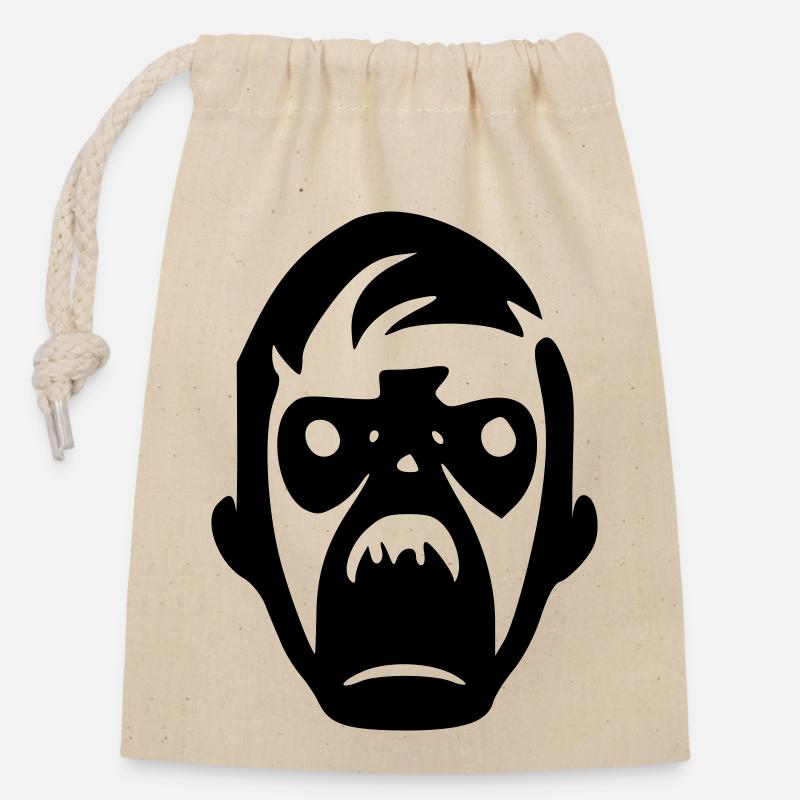 Zombie Monster - Closable cotton gift bag (14x20cm) - nature