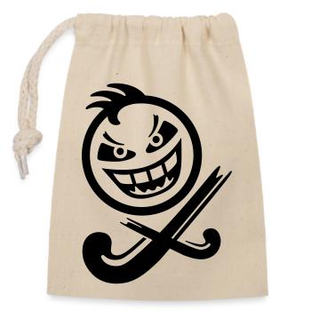 vampire de hockey - Sac cadeau en coton avec cordon (14 x 20 cm) - nature - Devant