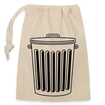 Jeter la tonne muelletonne muelleimer muell muellet - Sac cadeau en coton avec cordon (14 x 20 cm) - nature - Devant