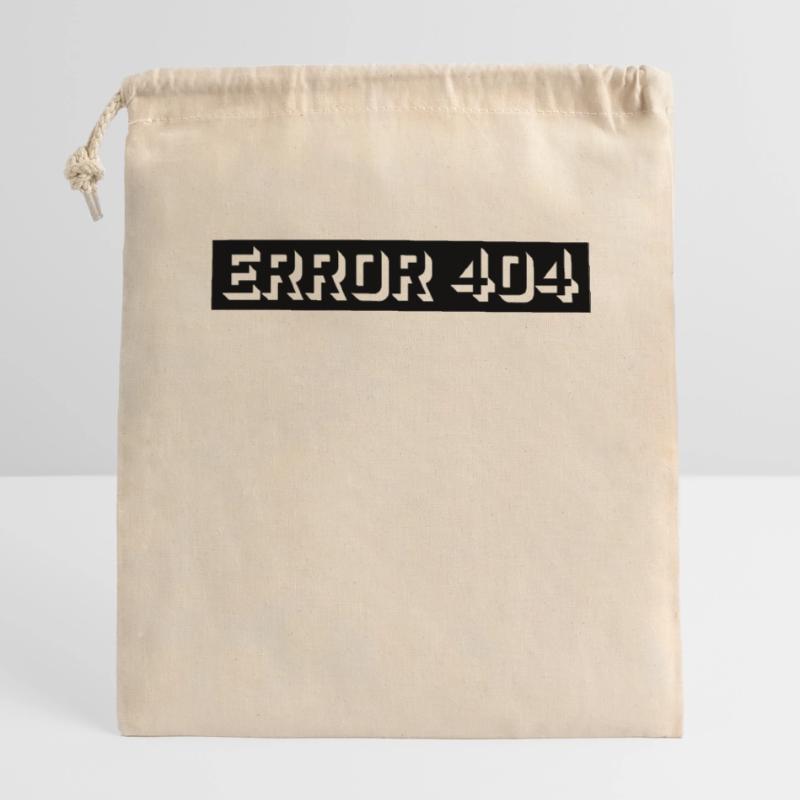 404 Error Computer Message Closable cotton gift bag (14x20cm)