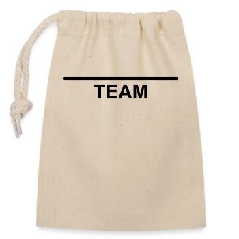 Team Group Template Design for Personalization - Closable cotton gift bag (14x20cm) - nature - Front