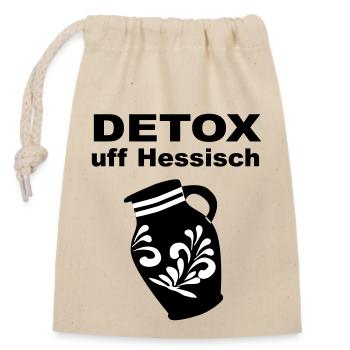 Detox Hessian Bembel - Closable cotton gift bag (14x20cm) - nature - Front