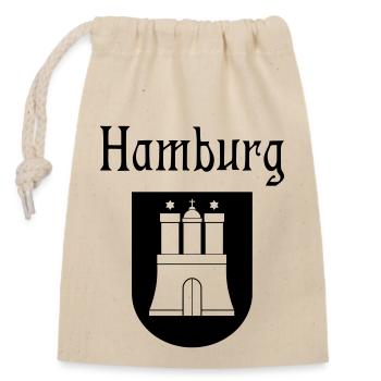Hamburg Fan - Verschließbarer Geschenkbeutel aus Baumwolle (14x20cm) - Natur - Vorne