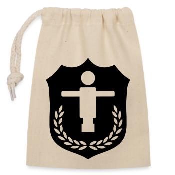 Kicker Wappen - Verschließbarer Geschenkbeutel aus Baumwolle (14x20cm) - Natur - Vorne