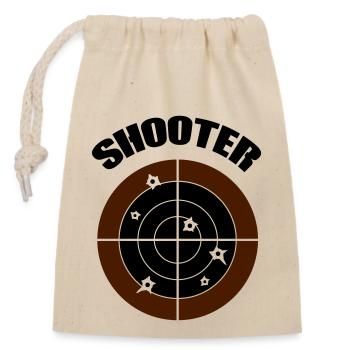 Crosshair Shooter - Closable cotton gift bag (14x20cm) - nature - Front