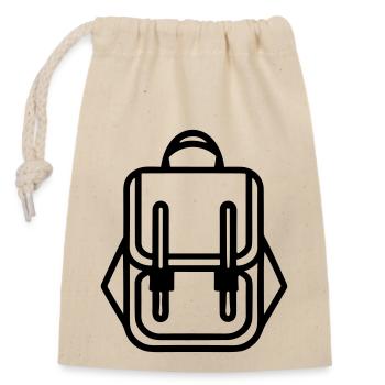 Backpack - Closable cotton gift bag (14x20cm) - nature - Front