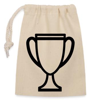trophée - Sac cadeau en coton avec cordon (14 x 20 cm) - nature - Devant