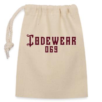 Codewear 069 Frankfurt - Verschließbarer Geschenkbeutel aus Baumwolle (14x20cm) - Natur - Vorne