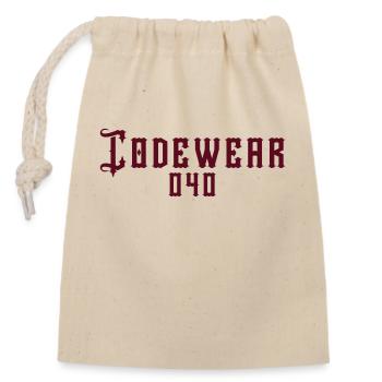 Codewear 040 Hamburg - Verschließbarer Geschenkbeutel aus Baumwolle (14x20cm) - Natur - Vorne