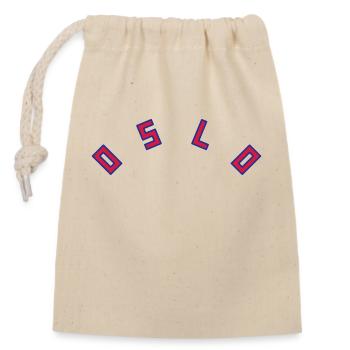 Oslo - Closable cotton gift bag (14x20cm) - nature - Front
