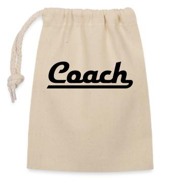 coach - Closable cotton gift bag (14x20cm) - nature - Front