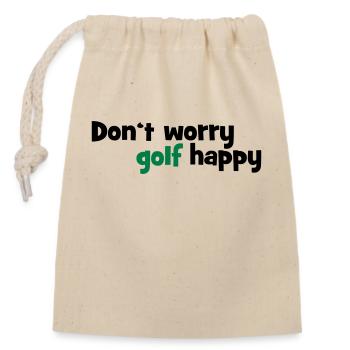 Golf - Verschließbarer Geschenkbeutel aus Baumwolle (14x20cm) - Natur - Vorne