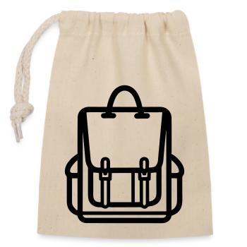Backpack - Closable cotton gift bag (14x20cm) - nature - Front