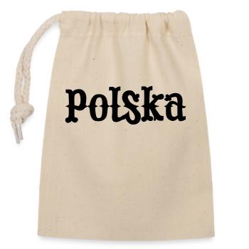 Polska Poland - Verschließbarer Geschenkbeutel aus Baumwolle (14x20cm) - Natur - Vorne