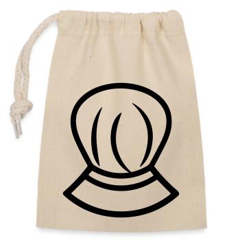 Toque Chef de cuisine - Sac cadeau en coton avec cordon (14 x 20 cm) - nature - Devant