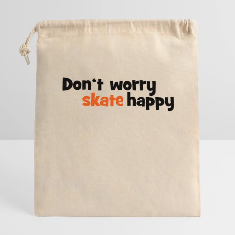 skateboard Closable cotton gift bag (14x20cm)
