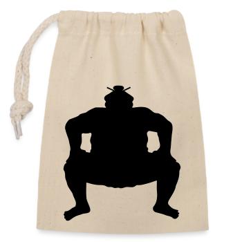 sumoringer sumo lutteur asiatique japonais sport r - Sac cadeau en coton avec cordon (14 x 20 cm) - nature - Devant