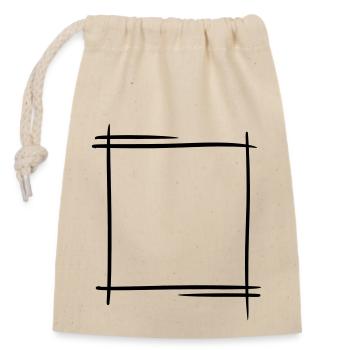 Decorative frame. Banners / picture frames. - Closable cotton gift bag (14x20cm) - nature - Front