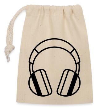 Gaming-Headset - Verschließbarer Geschenkbeutel aus Baumwolle (14x20cm) - Natur - Vorne