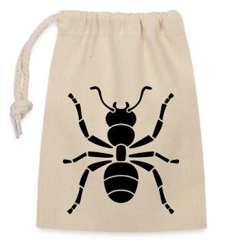 fourmi - Sac cadeau en coton avec cordon (14 x 20 cm) - nature - Devant