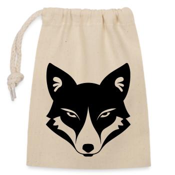 renard - Sac cadeau en coton avec cordon (14 x 20 cm) - nature - Devant