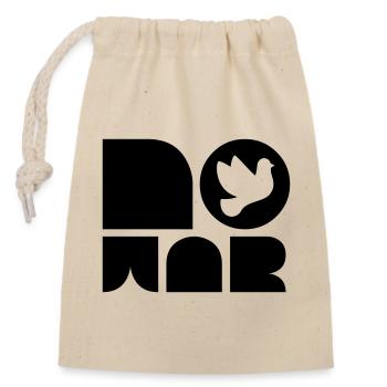 Chemise sans guerre - Sac cadeau en coton avec cordon (14 x 20 cm) - nature - Devant