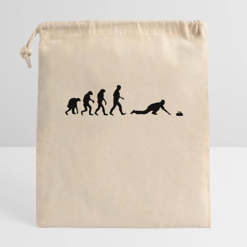 l'évolution de curling Sac cadeau en coton avec cordon (14 x 20 cm)