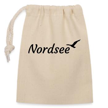 North Sea - Closable cotton gift bag (14x20cm) - nature - Front
