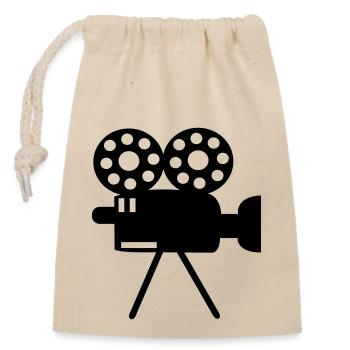 Camera Icon Film - Closable cotton gift bag (14x20cm) - nature - Front
