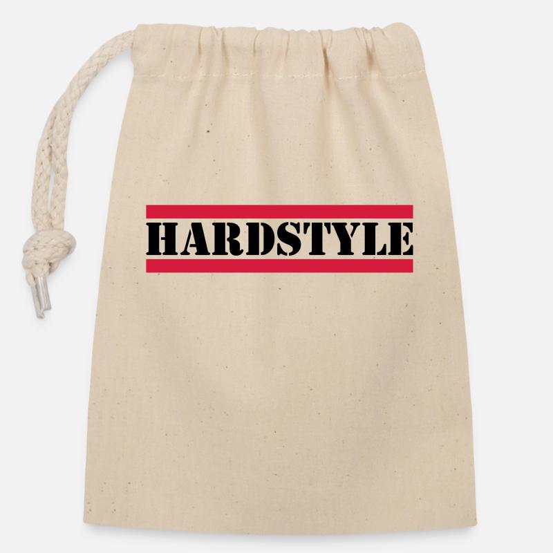 Hardstyle - Verschließbarer Geschenkbeutel aus Baumwolle (14x20cm) - Natur