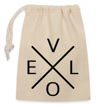 Bike - Closable cotton gift bag (14x20cm) - nature - Front