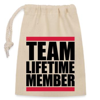 team lifetime member mitglied freunde gruppe verei - Sac cadeau en coton avec cordon (14 x 20 cm) - nature - Devant