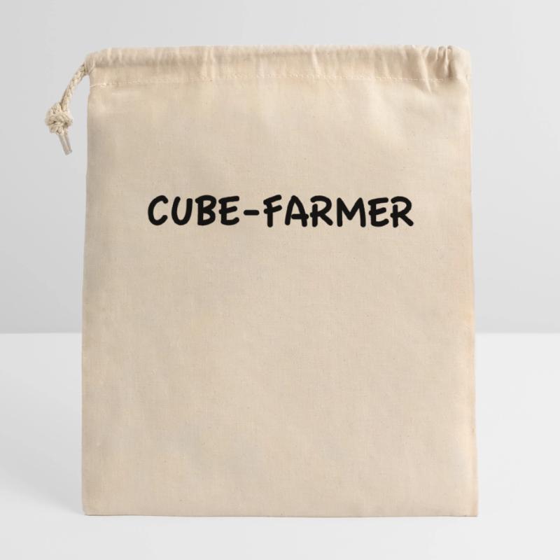 Cube Farmer Solid Color Closable cotton gift bag (14x20cm)