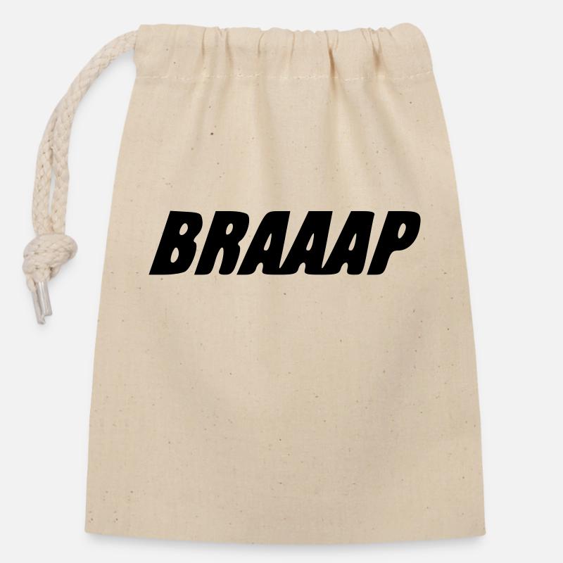 BRAAAP - Closable cotton gift bag (14x20cm) - nature