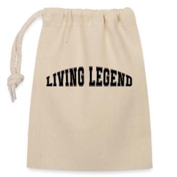 Living Legend - Verschließbarer Geschenkbeutel aus Baumwolle (14x20cm) - Natur - Vorne