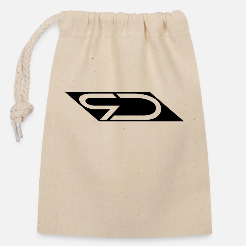 RD Logo - Sac cadeau en coton avec cordon (14 x 20 cm) - nature
