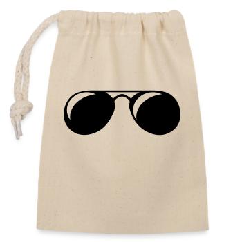 lunettes de soleil - Sac cadeau en coton avec cordon (14 x 20 cm) - nature - Devant