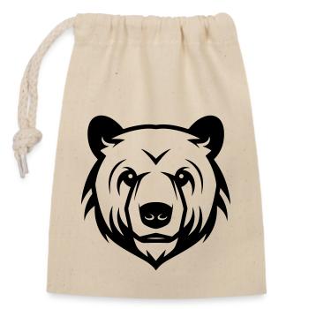 Tête d’ours polaire Ours polaire - Sac cadeau en coton avec cordon (14 x 20 cm) - nature - Devant