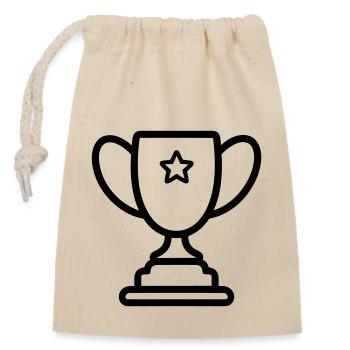 trophée - Sac cadeau en coton avec cordon (14 x 20 cm) - nature - Devant