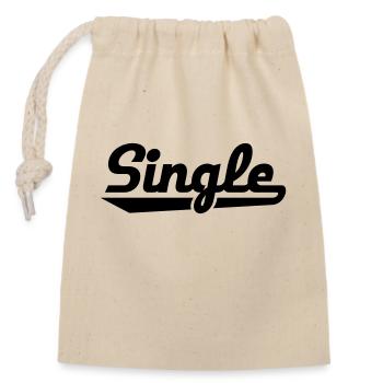 Single - Closable cotton gift bag (14x20cm) - nature - Front