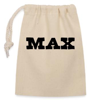 Max First Name Gift - Closable cotton gift bag (14x20cm) - nature - Front
