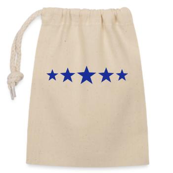 Stars - Closable cotton gift bag (14x20cm) - nature - Front