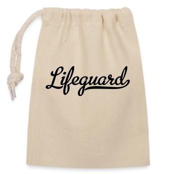lifeguard - Closable cotton gift bag (14x20cm) - nature - Front