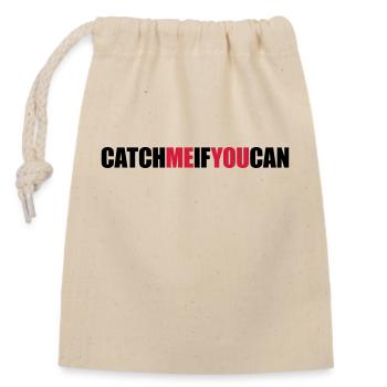 Schnell Catch Me - Verschließbarer Geschenkbeutel aus Baumwolle (14x20cm) - Natur - Vorne
